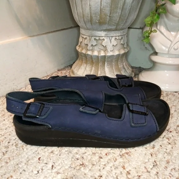 Birkenstock Tatami Nebraska Navy Nubuck, Slingback Sandal-Men's Size 15 Narrow - Picture 9 of 9